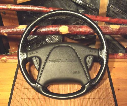 93 94 95 96 97 ford probe gt leather wrap black steering wheel with airbag oem
