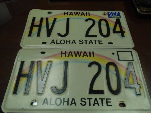 Hawaii license plates pair