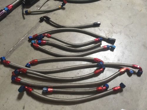 Earls xrp fittings line braided oil -12 an circle track racing nascar fuel drag