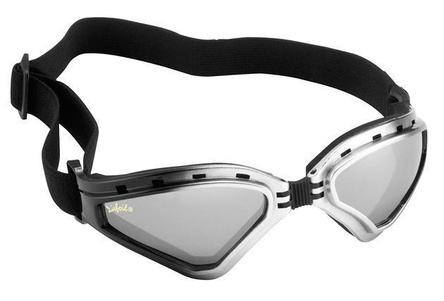 Pacific coast airfoil 9110 folding goggles black fade frame/silver mirror lens