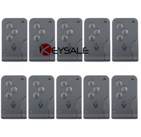 10*new uncut remote key fob 3 button 433mhz pcf7947 for renault scenic 2003-2008