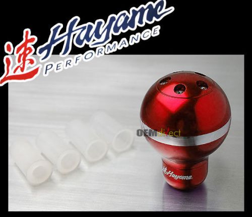 Manual hayame ball shift gear knob red fits 8,10.12mm