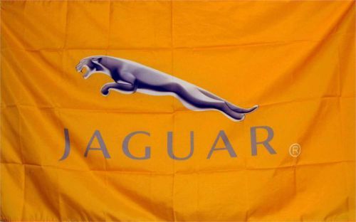 Premium polyester orange juguar 3&#039; x 5&#039; dealer flag banner