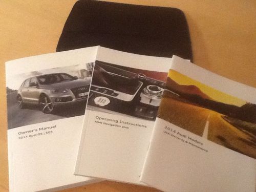2014 audi  q5/sq5  owners manuals and cover , nice set !