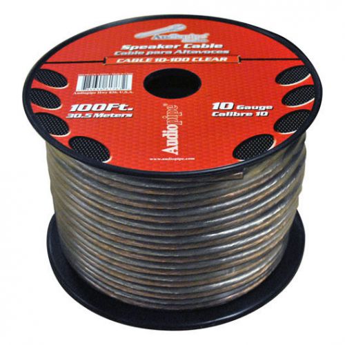 10 gauge speaker cable 100ft clear audiopipe cable10100cl wire