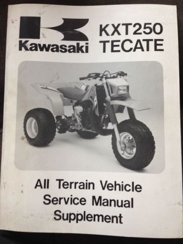 Service manual supplement for 1986 kawasaki kxt250 tecate atv