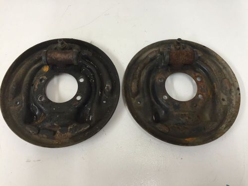 87-93 ford mustang 8.8 rear drum backing plates w/ wheel cylinders gt lx