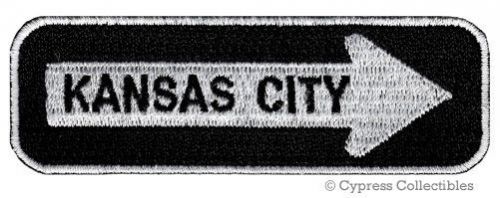 Kansas city road sign biker patch embroidered iron-on motorcycle vest emblem new