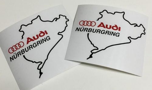 Audi nurburgring decals sticker vinyl logo size w 6&#034;x h 5&#034; x 2pcs