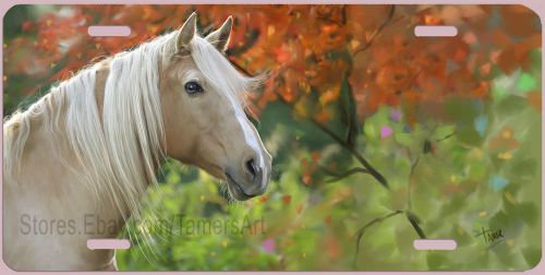 Beautiful horse portrait painted license plate, can be personalized