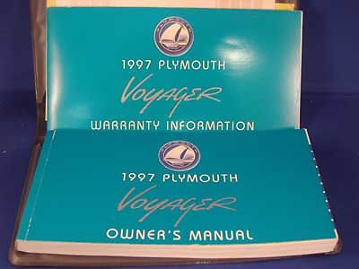 1997 plymouth voyager oem factory owners manual with cover 97