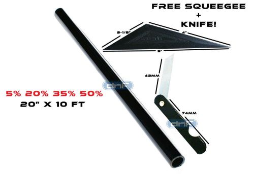 Dnf 20&#034; x 10 feet pro 5% 20% 35% 50% window tint (free squeegee + knife)
