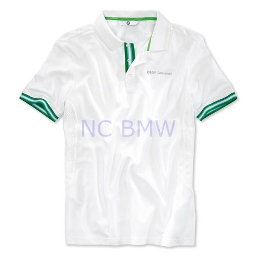 Bmw genuine life style golfsport men s polo shirt white l large 2285729