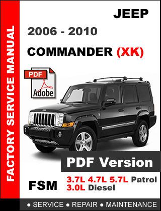 Jeep commander diesel 2006 - 2010 factory oem service repair workshop fsm manual