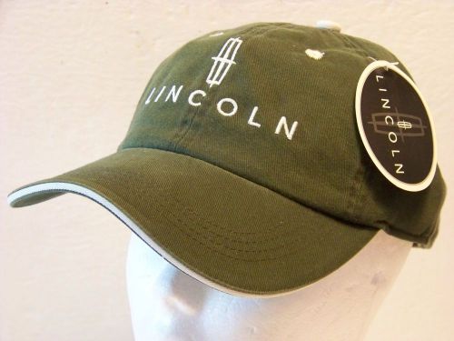 Lincoln logo dealer green embroidered  adjustable cap