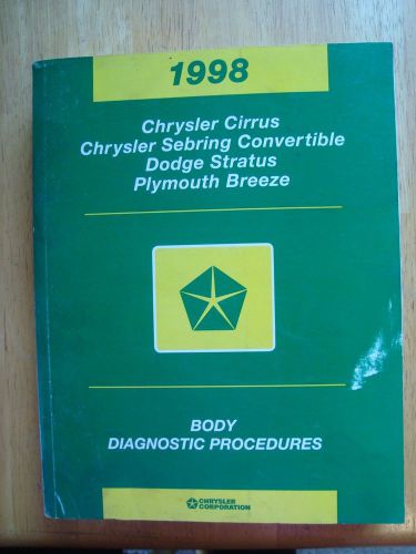 1998 chrysler cirrus,sebring dodge stratus  body diagnostic  service manual