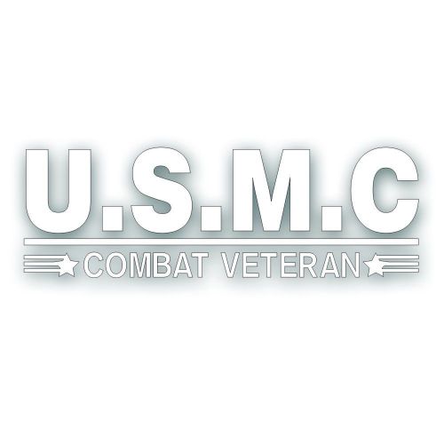 Combat veteran usmc marines decal for us united states military vet white s