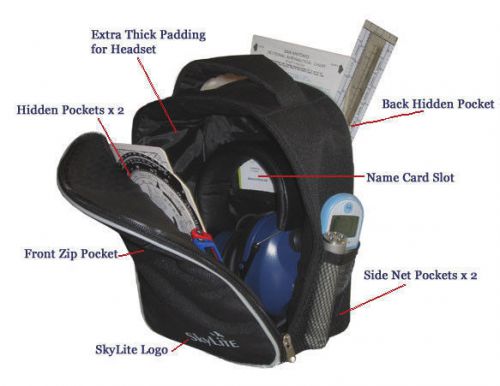 Genuine skylite professional pilot  aviation headset  carry bag (david clark ok)