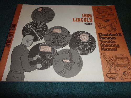 1986 lincoln wiring / vacuum shop manual / original evtm book