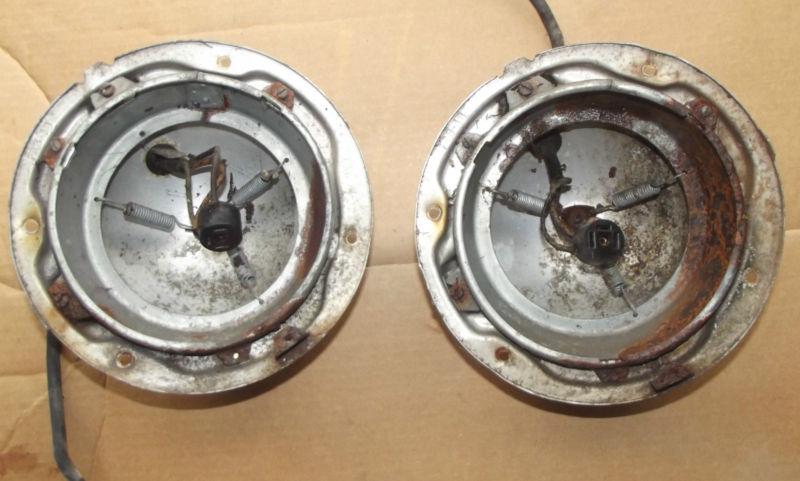 1949-1950 ford car- headlight buckets with adjustment ring