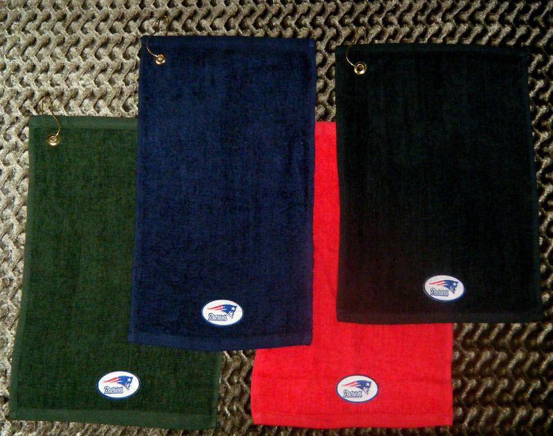 New england patriots  cotton golf towel towels  w/ hook & grommet attach to bag 