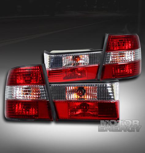 1989-1995 bmw e34 5-series altezza tail brake lights lamp red/clear left+right