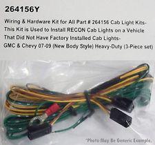 Recon 264156y wiring & hardware kit for all part #264156 cab light 3-piece set