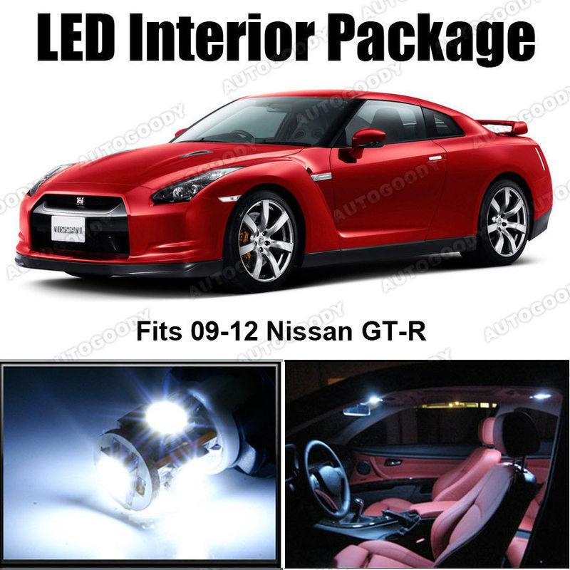 7 x white led lights interior package deal nissan gtr