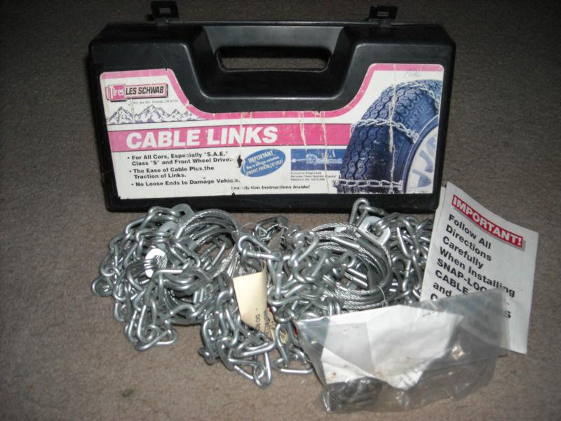 Les schwab cable link tire snow chains, 1926 - never used