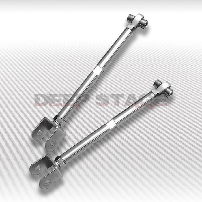 89-98 nissan 240sx s13 s14 2-pc stainless rear lower toe control arms/bar silver