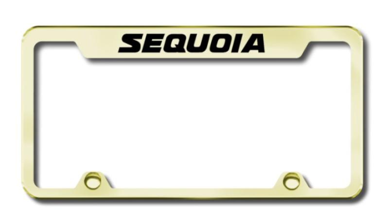 Toyota sequoia  engraved gold truck license plate frame made in usa genuine