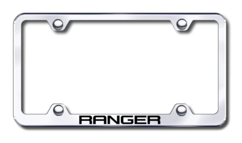 Ford ranger wide body eng. chrome license plate frame -metal made in usa genuin