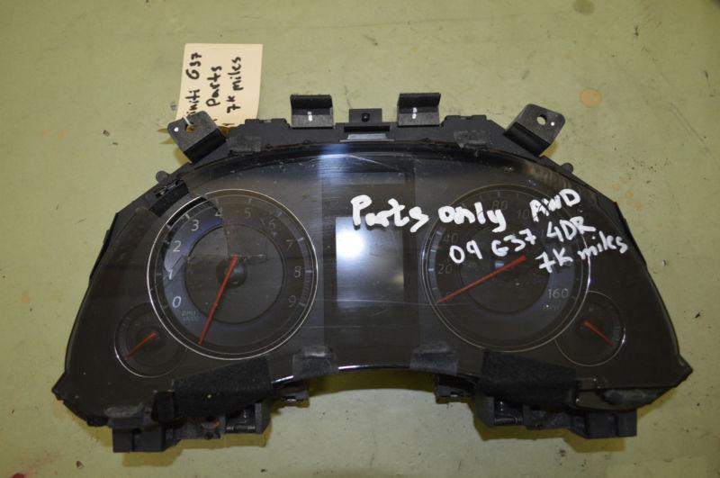 Find 09 INFINITI G37 SEDAN OEM INSTRUMENT GAUGE CLUSTER 7K MILES PARTS