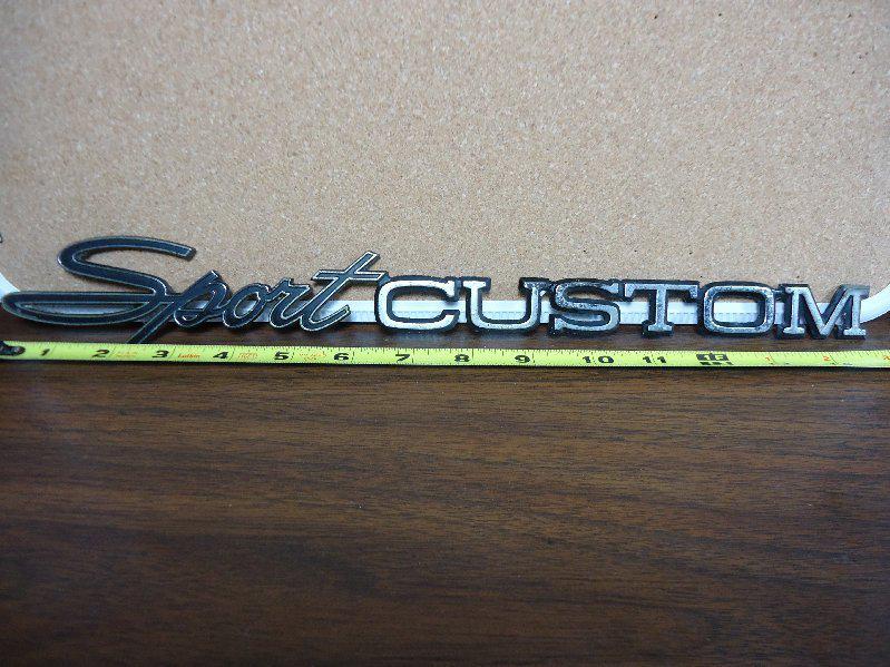 Ford pick-up truck sport-custom metal emblem