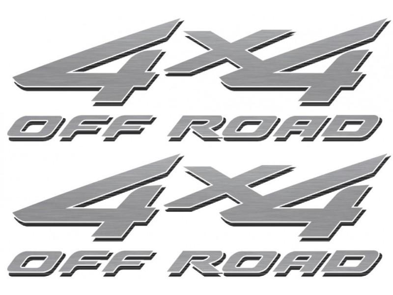 2002 - 2007 4x4 decals for ford f-250 hd f-350 super duty truck bedside - silver