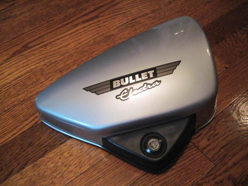 Royal enfield "electra x" r.h. side cover-silver- nice!!!