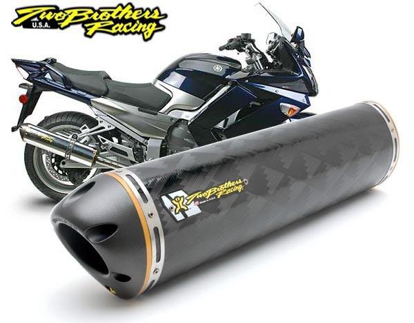 Two brothers dual m-2 carbon fiber slip-on exhaust 2006-2013 yamaha fjr1300