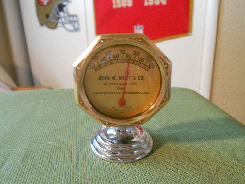 Antique  1960s 1940s 1950's vintage rochester accessory dash thermometer gauge 2