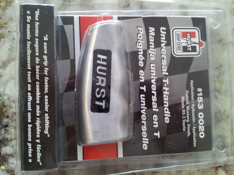 Hurst shifters 1530020 brushed aluminum t-handle shifter knob 153-0020 handle