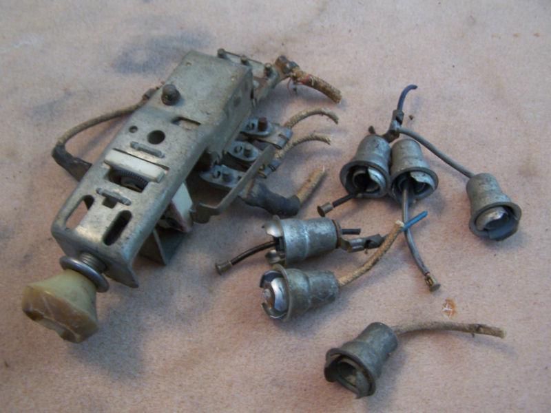 Vintage headlight switch with  6 light bulb sockets probably chevrolet hot rod