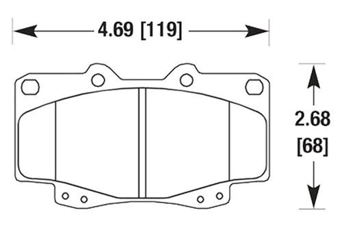Hawk hb316y.670 - 99-00 toyota tacoma front brake pads