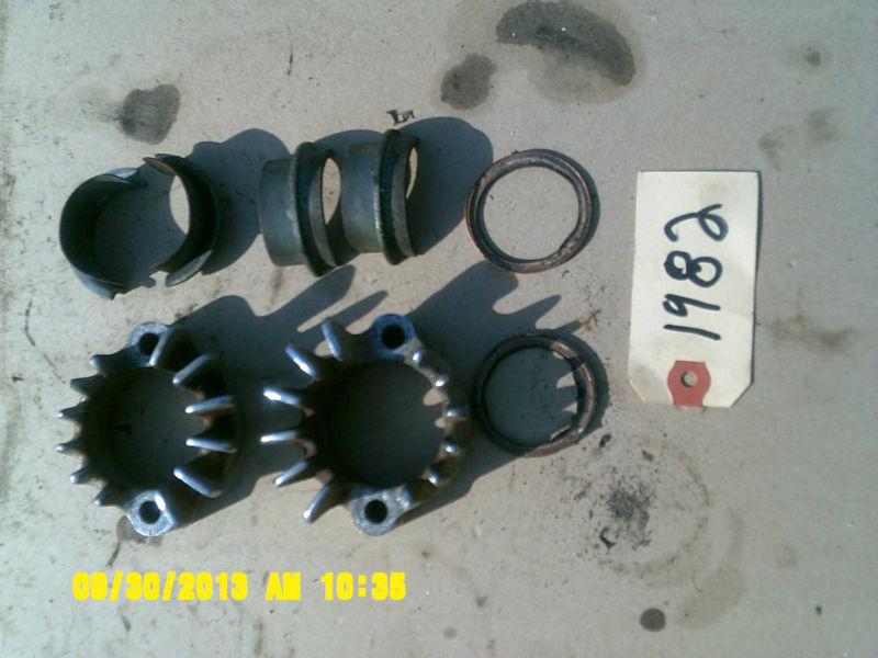  1982 honda` cb 750k exhaust flanges  2 sets plus shims and seals, used