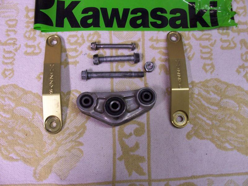 Kawasaki concours 14/zg1400 complete muzzys rear suspension lowering kit links