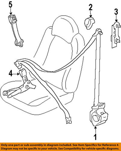 Mazda oem zzdb5792070 front seat belts-buckle end