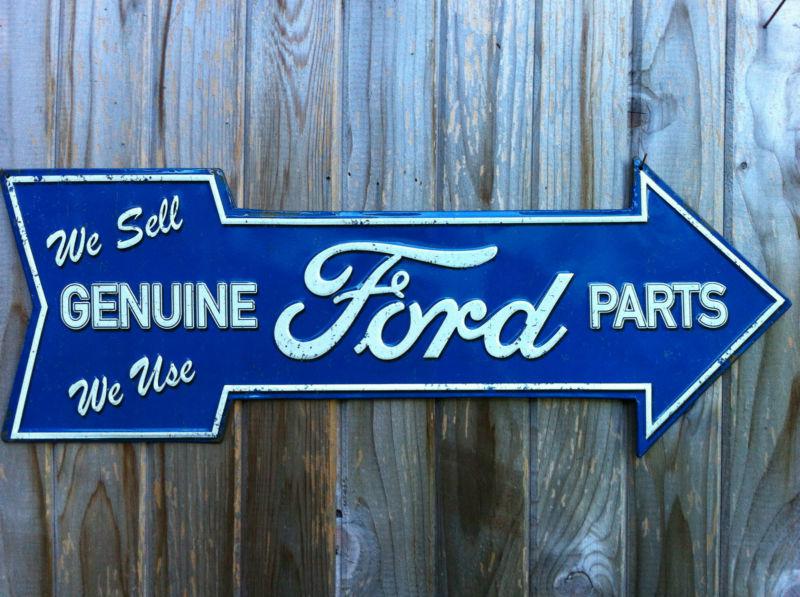 We sell genuine ford parts arrow garage automotive tin sign-us ships from wa