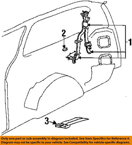 Mopar oem sl74bd5ac rear seat belts-retractor assembly