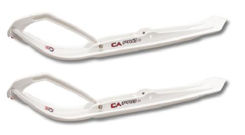 Pair of signature series hm c&a pro mtx 8" snowmobille skis w/white loops