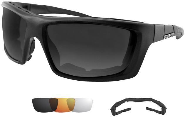 Bobster trident polarized convertible/interchangeable sunglasses black/smoke