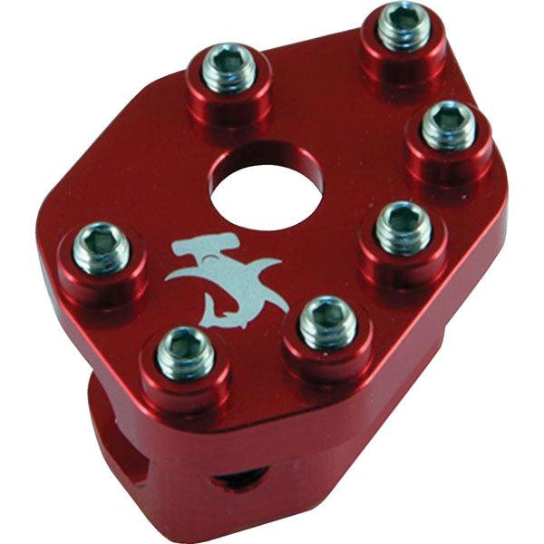 Red hammerhead designs aluminum rotating brake tip