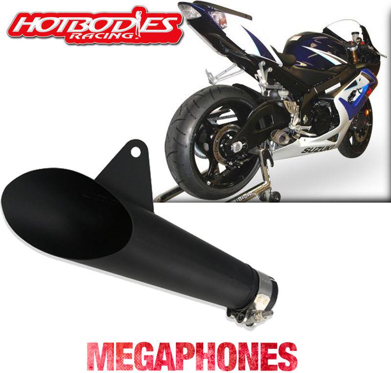 Hotbodies suzuki gsx-r1000 05-06 megaphone black slip-on exhaust